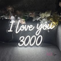 Neonschild „I Love You 3000“, Hochzeitsfeier, Dekorationen, LED-Neonlichter, Lampen für Zuhause, Schlafzimmer, Lichtschild, Zimmer, Wand, Garten, Dekoration