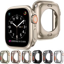 Displayschutzfolie für Apple Watch 44 mm, 45 mm, 40 mm, 41 mm, harte PC-Front- und Heckstoßstangengehäuse für iwatch 9 8 7 6 5 4 Wechseln Sie sich Ultra