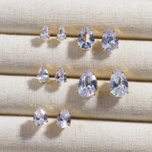 Hypo allergene weiße Kristall Wasser tropfen cz Ohr stecker empfindliche Ohr stecker Schmuck für Männer Frauen Brinco