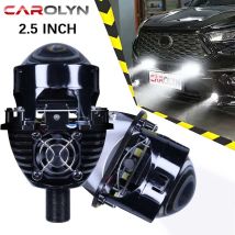 Carolyn 2.5 Pollici Bi Led Lente Del Proiettore Ha Condotto La Luce H4 H7 9005 9006 Lampadina Del Faro Dell'automobile Fascio Alto Basso 6000K Diodo 360W Turbo Tuning