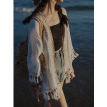 Jackets Women Retro Design Tassel All-match Fashion Bohemian Summer Sun-proof Loose Embroidery Korean Style Leisure Mujer Daily