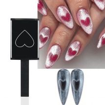 1pc Nagel Magnet Herz Muster Cat Eye DIY Maniküre Nail art Magnet Für Gel Polnisch Maniküre Werkzeuge Professionelle Schönheit werkzeug