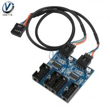 Scheda madre splitter USB 9 pin Scheda adattatore moltiplicatore splitter interfaccia USB 2.0 da 1 a 2 Connettori HUB cavo di prolunga da 1 a 4