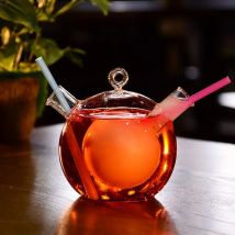 Doppelwandige Glas-Cocktail-Sauce-Ölflasche, 2-in-1-Essigflasche, Gewürze, versiegelte Küchenaufbewahrungsflaschen, Gläser, transparent