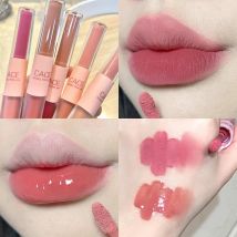 Cace Doppelkopf Lip gloss sexy rote Lippen Make-up Lippen schlamm Spiegel Wasser glanz Lip glasur matten Lippenstift wasserdichte koreanische Kosmetik