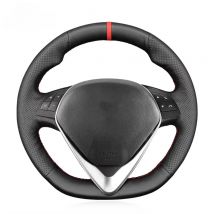 Coprivolante per auto in ecopelle nera per Alfa Romeo Giulietta 2014-2021 MiTo 2014-2019 (a forma di D)