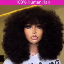 400 Density Afro Kinky Curly Glueless Wigs 16-36Inch 13x6 HD Transparent Lace Frontal Wig  100% Human Hair Wear And Go For Women