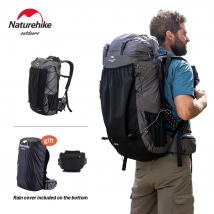Zaino da uomo Naturehike Zaino da arrampicata da 40 litri Borsa a tracolla da viaggio Zaino da trekking da pesca Zaino da campeggio con coperchio