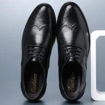 Herren-Oxford-Schuhe aus echtem Kalbsleder, Brogue-Kleiderschuhe, klassische Business-formelle Schuhe für Herren, handgefertigt