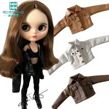 Clothes for doll Fashionable leather jackets Fits 28cm Blyth OB23 OB24 Azone doll Accessories Gifts