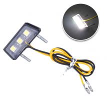 1 pz 12 V moto LED targa luce LED posteriore numero di coda luce universale in plastica bianca indicatori di luce parti di moto