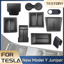 For Tesla Model Y Juniper 2025-2026 Accessories Center Console Storage Box Wireless Charging Pad Cup Holder Camera Privacy Cover