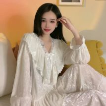 Verdicken Warme Gold Samt Nachtwäsche Für Frauen Winter Pyjamas Set Lose Langarm V-ausschnitt Nachtwäsche Pyjamas Weibliche Hause Anzug