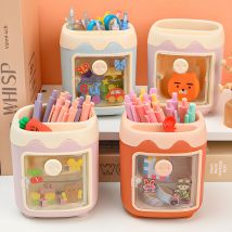 Stift halter Bleistift Organizer mit Schublade, kosmetische Make-up Pinsel halter für Schmink tisch, Schweine nase niedlichen Stift halter Büro