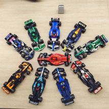 new77242-77251F1 Klocki Konstrukcyjne Samochody Wyścigowe Fajny Model Kolekcjonerski Zestawy Samochodów Dekoracja Domu Zabawki Dla Dzieci Prezenty Urodzinowe Świąteczne