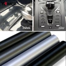 Brushed Aluminum Car Stickers Waterproof Vinyl Wrap Film Self Adhesive Matte Air Release PVC Protection Stickers Car Accessories