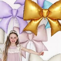 Matte Bowtie Foil Balloon Large Colorful Butterfly Bow Helium Balloons Baby Shower Girls Birthday Wedding Party Decoration