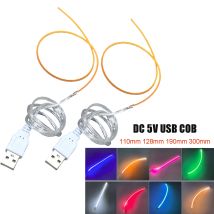 360° Luminous 5V USB Flexible COB LED Filament 110mm 128mm 190mm 300mm Bendable Edison Bulb Lamp Parts Diode DIY Accessories