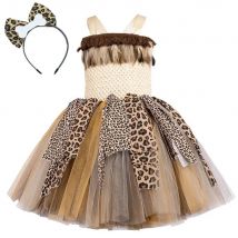 Indian Halloween Costumes for Girls Wild Man Fancy Dresses for Kids Carvegirl Carnival Party Outfit Stage Performance Clothes