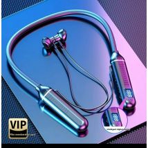 Auricolare bluetooth wireless stereo con collo sospeso, aspirazione magnetica, con display digitale, auricolare sportivo semi-in-ear di grande capacità