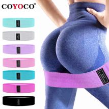 COYOCO Zugriemen-Set, Stoff, Booty-Bänder, Hüftkreis, elastischer Fitness-Expander für Heimtraining, Gesäßbeine, Krafttraining
