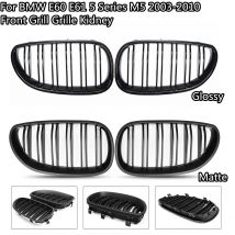 Glänzende/matte vordere Stoßstange Nieren gitter Grill haube Mesh Double Line für BMW 5er E60 M5 E61 520i 545i 550i 535i 2014-2018