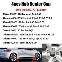 4pc Audi Hub Caps Auto Rad Center Felge Abdeckung Kappe Für Audi A4 A5 A6 A7 A8 Q5 Q7 Radkappe zubehör 60mm 61mm 68mm 69mm 77mm 135mm