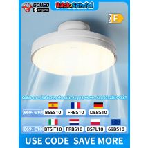 GONEO ventiladores de techo sin aspas con luces, temporizador de Control remoto, luz de techo LED regulable de 30W con ventilador, ventilador de techo con Motor CC