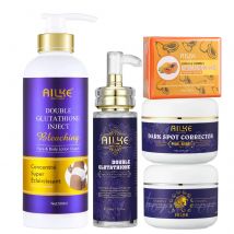 AILKE Glutathione 5-in-1 Women Skin Care Kit, With Body Lotion,  Serum, Dark Spot Removal Cream, Body Cream, Brightening Soap