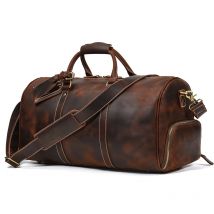 Borsa da viaggio in pelle di vendita calda borsa da viaggio in pelle Vintage con tasca per scarpe borsa da Weekend borsa da viaggio per uomo borsa da viaggio per uomo