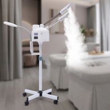 Professionale 3 in 1 Vapore facciale Estetista Vapore Pulizia profonda con ugello caldo e freddo Lampada d'ingrandimento a LED Salone di bellezza Spa