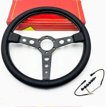 14 Zoll 350mm Universal Leder Flat Sport Racing Lenkrad Auto Modifikation Lenkrad Auto Zubehör Werkzeuge