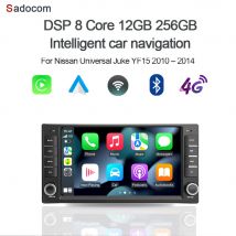 7 "Carplay DSP 4G Android 14.0 Multimedia 8G 256GB Lettore DVD per auto GPS autoradio Per Nissan Universal Juke YF15 (2010 – 2014)