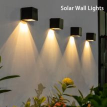 Lampa słoneczna LED Ogród zewnętrzny Kwadratowy kinkiet Zewnętrzny dziedziniec Ogród Ogrodzenie