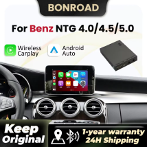 Moduł bezprzewodowego CarPlay i Android Auto do Mercedes Benz GLK W207 W212 W204 SLS W218 NTG4.0 NTG4.5 NTG5.0 BT Mirror Link Aux Car D