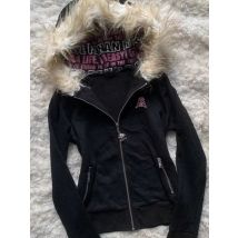 Y2K Schwarz Pelz Kragen Zipper Sweatshirt Hoodie Sexy Frauen Sweatshirt Harajuku Goth Brief Grafik Druck Dünne Mantel Winter Kleidung