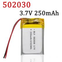 3,7 V 250 mAh 502030   Polymer-Lithium-Batterie, Lithium-Ionen-Batterie für Power Bank GPS, 100 % echte Kapazität
