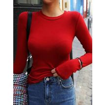 Good Quality T Shirt Korean Style Slim T-shirts 2026 Sexy Tshirts Cotton Long Sleeve Summer Casual Women Tops Tee Shirt Femme