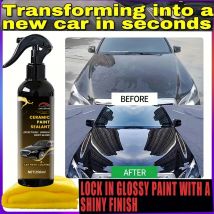 Keramikbeschichtung Fortify Quick Coat Spray – wasserloses Waschen und Wachs, hydrophober Farbversiegelungsmittel mit Mikrotuch, All-Color-Car