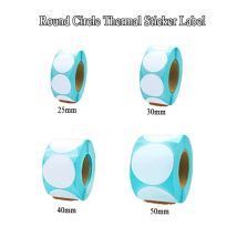 25 mm, 30 mm, 40 mm, 50 mm, weißer Kreis, rund, Thermo-Aufkleber, selbstklebend, klebend, beschreibbares Material, Sortieretikett, Verpackungssiegel