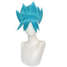 8 Zoll synthetische kurze blaue Erwachsene Prinz Perücke Cosplay Perücke für Halloween Thanksgiving Tag Weihnachten
