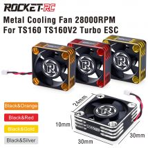 Rocket Metal Cooling Fan 30mm 28000RPM/5-8V ESC for TS120 TS160 Turbo ESC 1/10 1/8 1/12 RC Car ESC Cooling