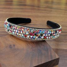 Volle bunte Strass Diamante Haar bänder Mode Barock Haarschmuck Kristall Stirnbänder für Frauen Mädchen