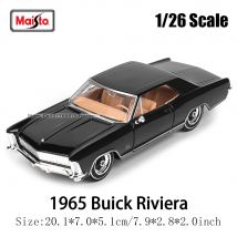 Maisto 1:26 1965 Buick Riviera Hochdetailliertes Präzisionsmodellauto aus Druckguss, Modellsammlung als Geschenk