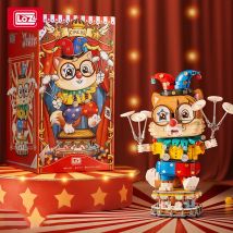 LOZ-1947 National Fashion Spielzeug Clown Eichhörnchen Tischmodell Dekoration Erwachsene und Kinder Baustein Modell Spielzeug Neujahrsgeschenk