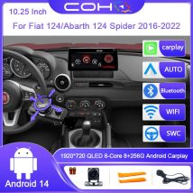 10,25 cala dla Fiat 124/ Abarth 124 Spider 2016-2022 Podwójny system Android14 Samochodowy odtwarzacz multimedialny Stereo Radio GPS 4G WiFi carplay