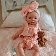 10 Zoll Silikon Baby Mädchen handgemachte Soft Touch Bebe Neugeborene schöne Puppe 3D bemalt Bebe Reborn