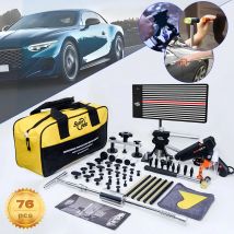 Super PDR Tool Kit, Professional Paintless Dent Repair Kit,Complete Auto Body Hail Dent Removal Tools with Glue Gun PDR Light