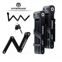 OFFBONDAGE Lucchetto per bicicletta Pieghevole per bici MTB Road Fold Lock Antifurto ad alta sicurezza Scooter Elettrico E-Bike Accessori per biciclette