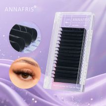 ANNAFRIS 16 rzędów/taca matowa czerń C D DD Curl indywidualne przedłużanie rzęs Premium Faux Mink klasyczne rzęsy naturalne miękkie sztuczne rzęsy